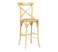 Biscottini Tabouret de ba 118x42x46 cm | Chaise Haute de Cuisine | Tabouret avec Dossier en Bois de frassime