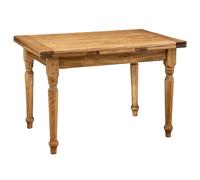 Biscottini Tavolo Allongeable En Bois Massif Country 120x80x80