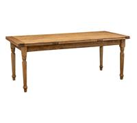 Biscottini Tavolo Scrivania Rectangulaire Allongeable en Bois Massif Country