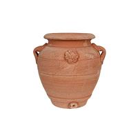Biscottini Vase de Fleur Interieur L16xPR16xH20 - Vase en Terre cuit - Pots de Fleurs - Jardinieres Exterieur - Décoration - Pot en Terre Cuite