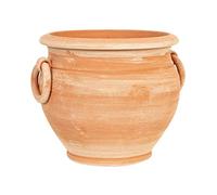 Biscottini Vase en Terre Cuite 32 x 32 x 30 cm | Petit Pot d'extérieur Made in Italy | Vases d'extérieur en Terre Cuite