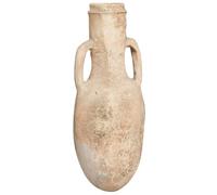 Biscottini Vase en Terre Cuite Toscane 63 x 28 x 28 cm - Grands Pots en Terre Cuite Faits à la Main - Amphores de Jardin décoratives et fonctionnelles (Base en Fer Non Incluse)