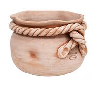 Biscottini vases d'extérieur 34 x 24 x 32 cm Made in Italy | Pot en Terre Cuite travaillé à la Main | Pots pour Plantes d'extérieur