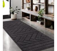 Biscpro Tapis Chien, Couverture pour Animaux,Lavable en Machine, Antidérapant,Moelleux,pour Chien, Entrée, Porte et Couloir -Gris Charbon