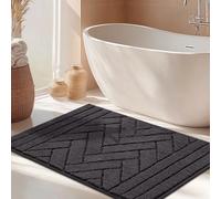 Biscpro Tapis Chien, Couverture pour Animaux, pour Chat, 50 x 80 cm,Lavable en Machine, Antidérapant,Moelleux,pour Chien, Entrée, Porte et Couloir -Gris Charbon