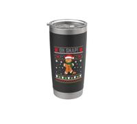 Biscuit au pain d'épice Oh Snap Funny Christmas Ugly Gobelet isotherme en acier inoxydable double paroi