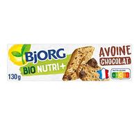 BISCUIT AVOINE PÉPITES CHOCOLAT 130G, BJORG, LOT DE 4