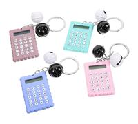 Biscuit Calculatrice Porte-clés en Plastique Mini 4 Pièces | Calcul des Pourcentages, Opérations de Base à Quatre Fonctions, Format Léger, Facile à Transporter Couleur Aléatoire