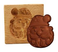 Biscuit de Noël, timbres à biscuits en bois naturel sculpté en 3D, Père Noël