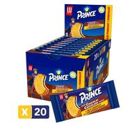 Biscuit petit déjeuner - LU - Biscuit au Chocolat - 1 Présentoir de 20 sachets de Prince - Format Pocket - (20x80g)