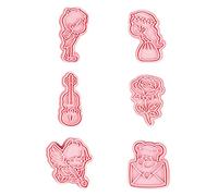 Biscuit sur le thème du mariage - Accessoire de pâtisserie - Pour garçon et fille - Lettre d'amant de roses