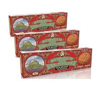 Biscuiterie Mère Poulard Etui Collector Rouge Sablés Recette Traditionnelle & Authentique sans Huile de Palme 16 Biscuits 125 g (Lot de 3)