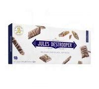 Biscuits à la cannelle enrobés de chocolat avec du lait 100gr. Jules Destrooper. BOÎTE 12 UNITÉS (100gr x 12)