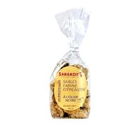 Biscuits apéritifs à la farine de Petit Épeautre du Velay et olives noires - Sachet 90g - Sabarot