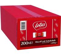Biscuits au caramel Lotus Original 200 biscuits emballés individuellement 1470g