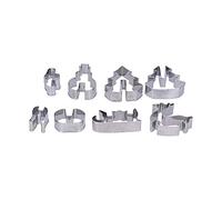 Biscuits Cutter Molds 8 Pieces, Emporte - Pièces en Acier Inoxydable pour Biscuits, Cake et Pâte - Anti - Rouille, Sécurité Alimentaire, Décoration Facile pour Fêtes et Pâtisseri