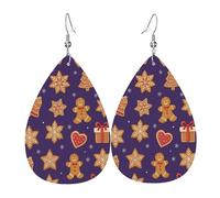 Biscuits De Noël Sucrés Boucles D'Oreilles En Cuir Légères Boucle D'Oreille Tendance Pendantes D'Oreille Pour Femme Décorations