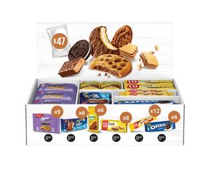 Biscuits LU, Milka et Oreo, assortiment de 47 biscuits