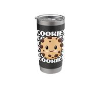 Biscuits mignons et adorables biscuits aux pépites de chocolat Kawaii Gobelet isotherme en acier inoxydable double paroi