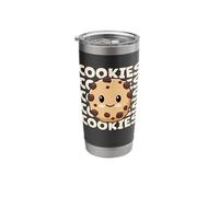Biscuits mignons et adorables biscuits aux pépites de chocolat Kawaii Gobelet isotherme en acier inoxydable double paroi