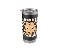 Biscuits mignons et adorables biscuits aux pépites de chocolat Kawaii Gobelet isotherme en acier inoxydable double paroi