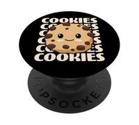 Biscuits Mignons et adorables Biscuits aux pépites de Chocolat Kawaii PopSockets PopGrip Adhésif