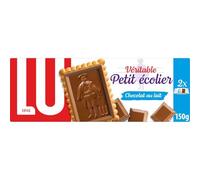 Biscuits petit beurre nappés au chocolat au lait Petit Ecolier LU - La boîte de 150 g Lot De 4 - Par Lot