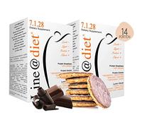 BISCUITS PROTÉINÉS Line@diet | 14x4 biscuits goût ENROBÉ de CHOCOLAT | 26% PROTEIN | Fit Snack