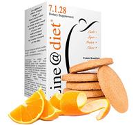 BISCUITS PROTÉINÉS Line@diet | 7x5 biscuits goût ORANGE | 30% PROTEIN | Fit Snack