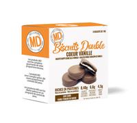 Biscuits protéinés low carb double coeur saveur Vanille Boîte de 8 MD