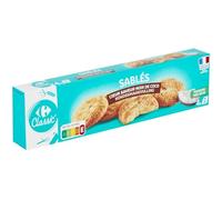Biscuits pur beurre cœur fondant noix de coco, 100 g - recette française au beurre pâtissier, fourrage coco, pour pause gourmande - Lot de 4