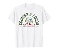 Biscuits Snoopy de Noël aux arachides et au Cacao T-Shirt, Homme, Blanc, 6XL