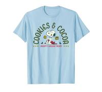 Biscuits Snoopy de Noël aux arachides et au Cacao T-Shirt, Homme, Bleu Céleste, 3XL