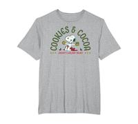 Biscuits Snoopy de Noël aux arachides et au Cacao T-Shirt, Homme Grandes Tailles, Gris Chiné, 2X Tall