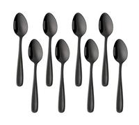 BISDARUN Cuillere a Cafe Expresso Noire Inox Petite Cuillère à Dessert 13,5 cm/5,3 Inch Cuillères à thé Lot de 8 Cuillère à Moka
