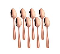 BISDARUN Cuillere a Cafe Expresso Or Rose Inox 18/10 Petite Cuillère à Dessert 13,5 cm/5,3 Inch Cuillères à thé Lot de 8 Cuillère à Moka