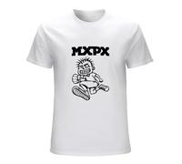 BISEGRLIN Men's Blessvanish Mxpx Logo Mens Women 100% Cotton T-Shirts White L