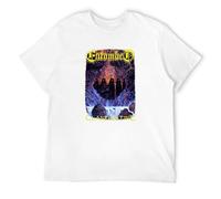 BISEGRLIN Men's Entombed Clandestine Death Metal T-Shirts White L