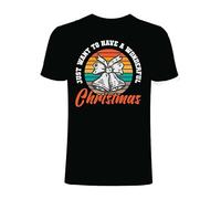 BISEGRLIN Men's Have A Wonderful Christmas Mens Christmas Mens Funny Loving Slogans Novelty Cotton Gift T-Shirts Black XL