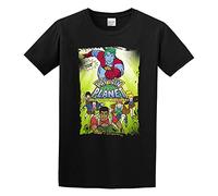 BISEGRLIN Men's Television Series Captain Planet and The Planerss T-Shirts Black XL
