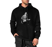BISEGRLIN Men's Warm Hoody Buddy Holly Men Long Sleeve Hooded Sweatshirt L