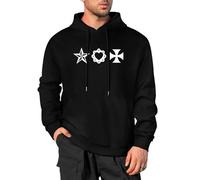 BISEGRLIN Men's Warm Hoody Simple Minds Men Long Sleeve Hooded Sweatshirt L