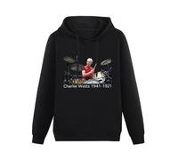 BISEGRLIN Schlag Charlie Watts Drummer Tribute to Theegends Mens Hoodies Unisex Pullover Hoody Sweatershirt XXL