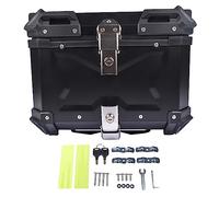 Bisenya 45L Top Case Moto, Bagages étanches pour Motos avec Serrure De Sécurité, Top Cases pour Moto avec Plaque de Base (Noir)