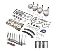 Bisenya Joint de culasse + Pistons + Jeu de chaînes de distribution compatible avec Aud1 Se-at Sk0da V-W 1.4 TSI TFSI FSI CAV CAX CTH CMS CTK CTJ CNW 03C109571F 03C129717C 03C109509M 1K0253115M