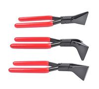 Bisenya Pince à plier Jeu de pinces à plier la tôle 3 pièces Pince à border droites 0°, 45° et 90°, acier au carbone noir bruni, rouge
