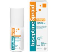Biseptinespraid Plaies Superficielles Solution Pour Application Cutanée Antiseptique Flacon 50ml