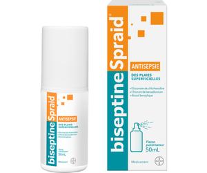 Biseptinespraid Plaies Superficielles Solution Pour Application Cutanée Antiseptique Flacon 50ml