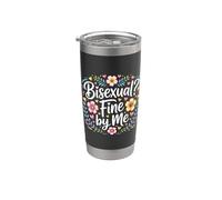 Bisexual Fine By Me Fierté du message LGBTQ - Gobelet isotherme en acier inoxydable double paroi