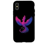 Bisexual Phoenix Bird Bi Pride Flag Rising From Ashes Coque pour iPhone X/XS